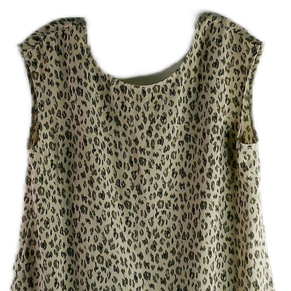 Halogen - Sleeveless, Oversized, Animal Print Blouse - Size Medium - Picture 2 of 6
